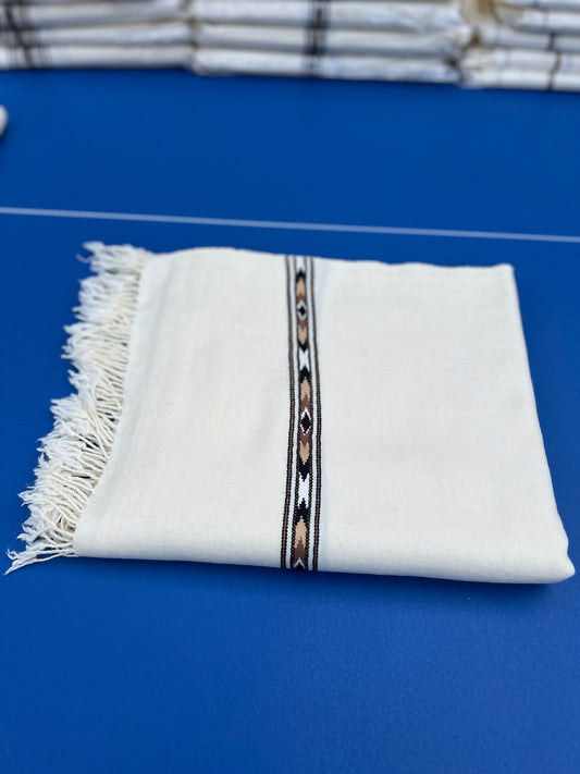 Swati Woolen Shawls - Double  Wool | Bold Border | 7/3 DBB
