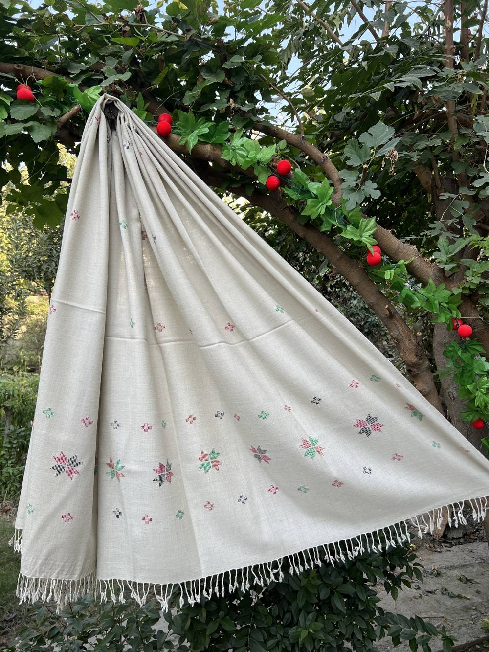 Swati Shawl | ladies Khaddi Embroidery | KKC08