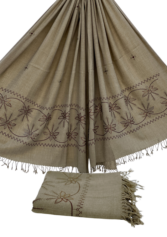 Ladies Swati Woolen Shawl | Machine Embroidery | ME02