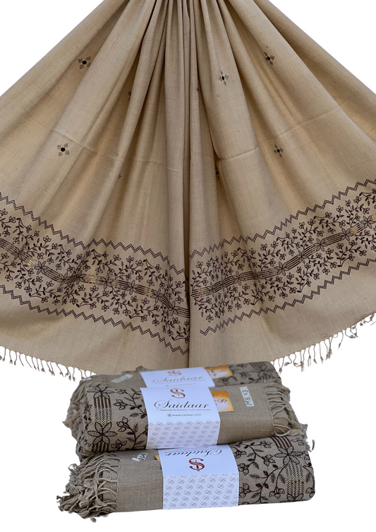 Ladies Swati Woolen Shawl | Machine Embroidery | ME03
