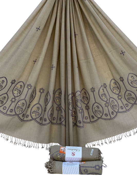 Ladies Swati Woolen Shawl | Machine Embroidery | ME05