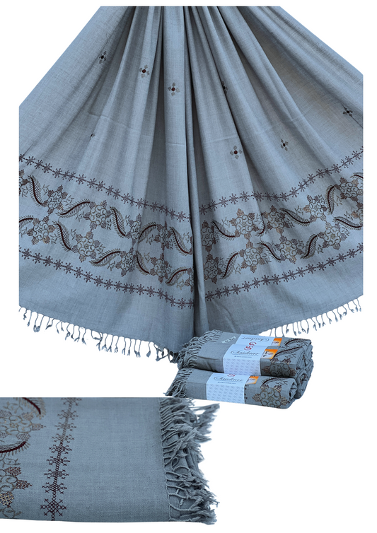 Ladies Swati Woolen Shawl | Machine Embroidery | ME07